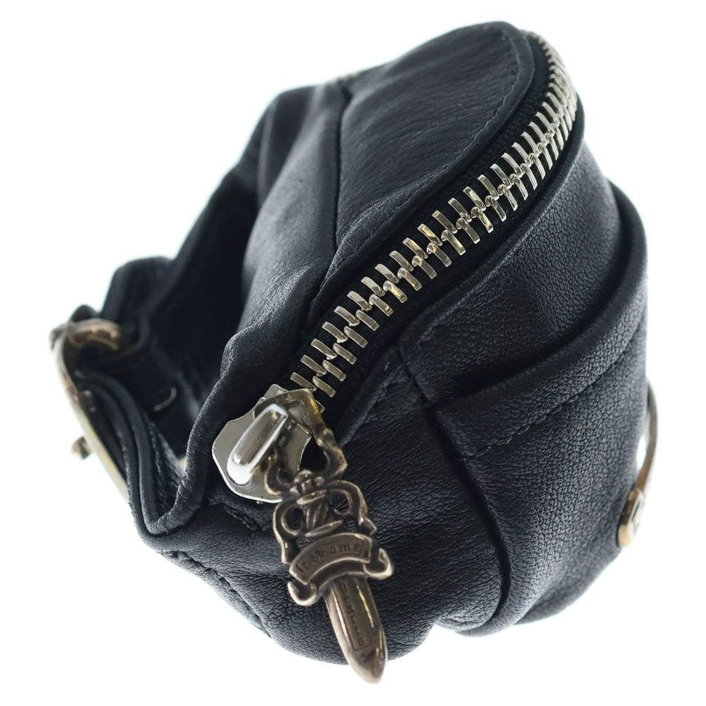 CHROME HEARTS(クロムハーツ) WRISTHER SNAT PACK スナットパックウォレット レザーブレスレット ブラック