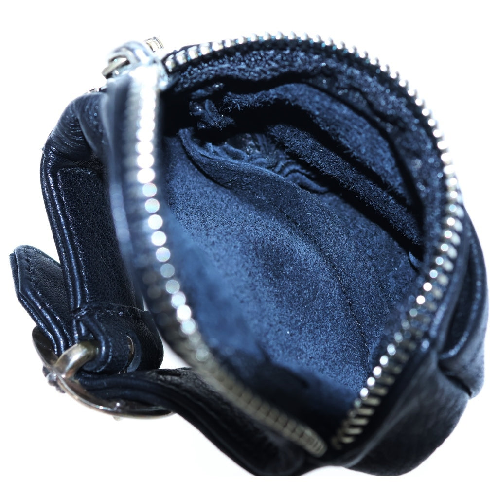 CHROME HEARTS(クロムハーツ) WRISTHER SNAT PACK スナットパックウォレット レザーブレスレット ブラック