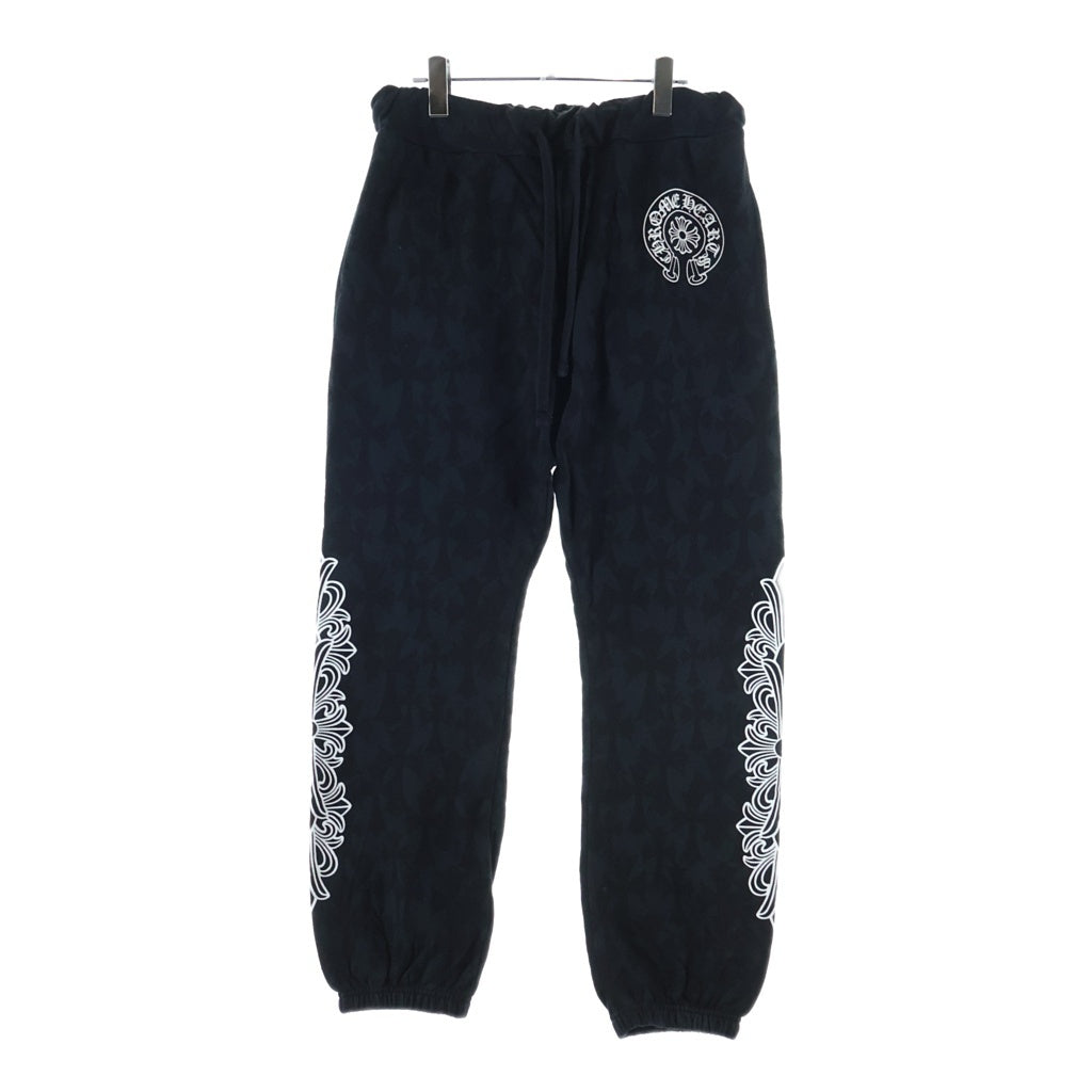 CHROME HEARTS(クロムハーツ) CEMETER SWEATPANTS 総柄 セメタリープリント スウェットパンツ ブラック