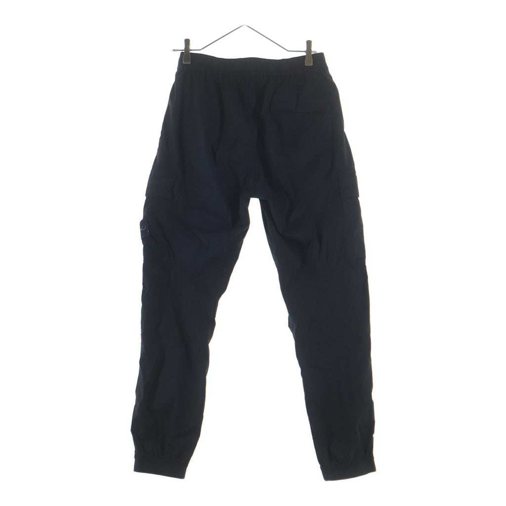 STONE ISLAND(ストーンアイランド) STRETCH COTTON TELA PARACADUTE ロゴワッペン ナイロン カーゴパンツ ブラック 801531303