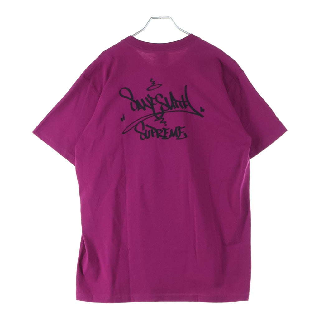 SUPREME(シュプリーム) 19AW SANE SMITH Bridge TEE フロントプリント クルーネック半袖Tシャツカットソー ピンク