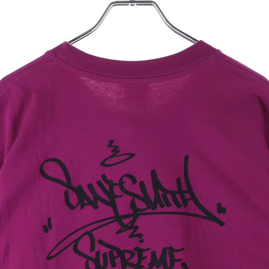 SUPREME(シュプリーム) 19AW SANE SMITH Bridge TEE フロントプリント クルーネック半袖Tシャツカットソー ピンク