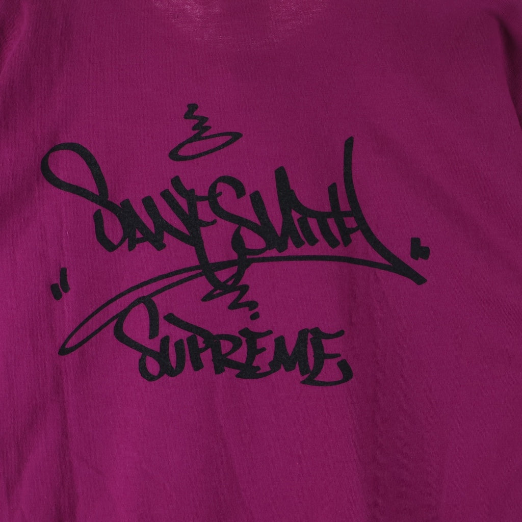 SUPREME(シュプリーム) 19AW SANE SMITH Bridge TEE フロントプリント クルーネック半袖Tシャツカットソー ピンク
