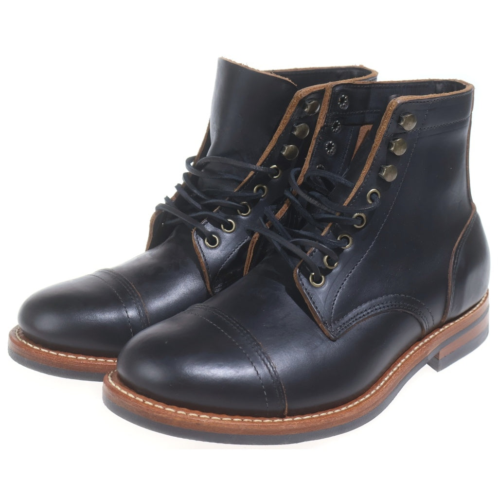 OAK STREET BOOTMAKERS(オークストリート ブーツメーカーズ) Cap-toe Trench Boot キャップトウ レザートレンチブーツ ブラック