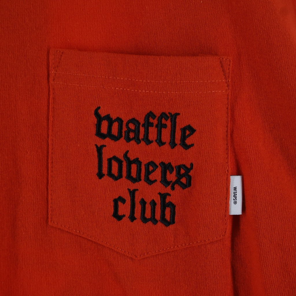 WTAPS(ダブルタップス) ×Vans Long Sleeve T-Shirt ×バンズ バックラバーロゴ クルーネック長袖Tシャツカットソー オレンジ VN0A4TRCZXT1