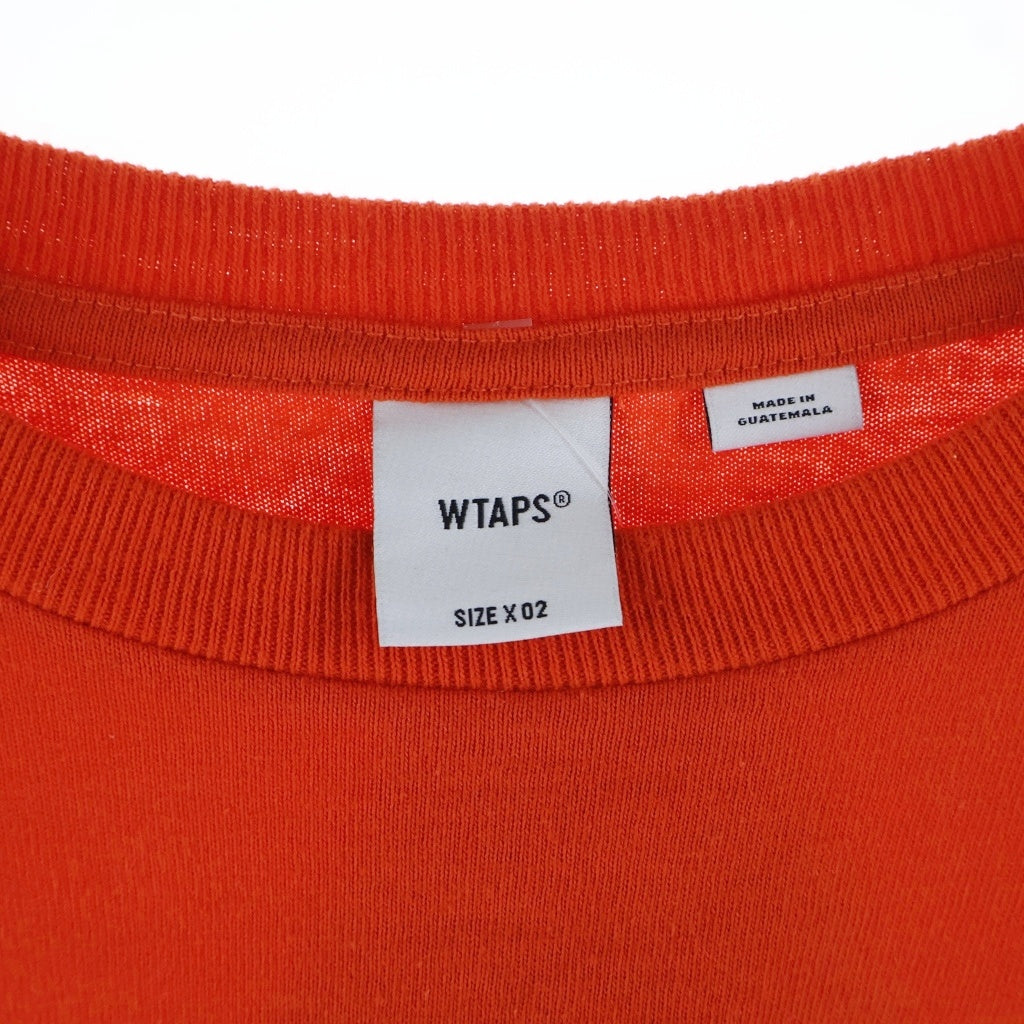 WTAPS(ダブルタップス) ×Vans Long Sleeve T-Shirt ×バンズ バックラバーロゴ クルーネック長袖Tシャツカットソー オレンジ VN0A4TRCZXT1