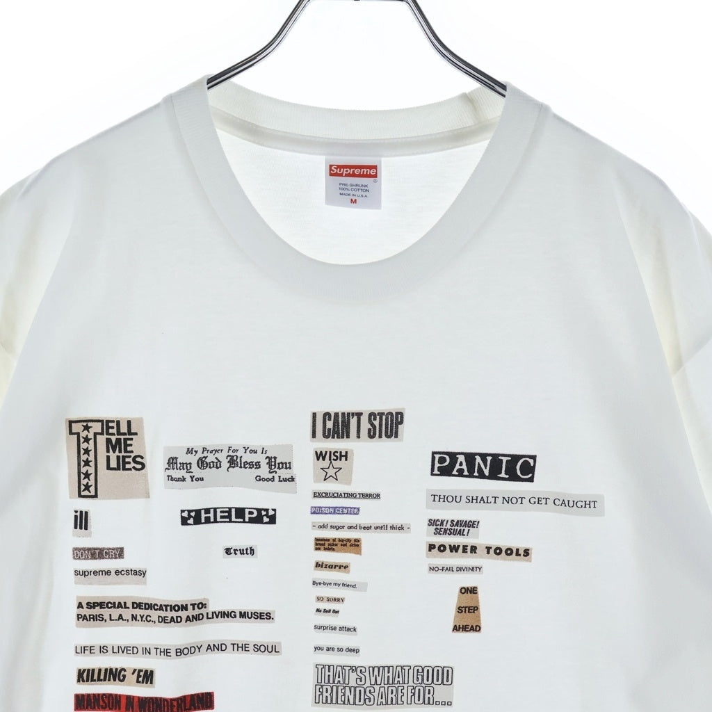 SUPREME(シュプリーム) 18AW Cutots TEE フロントロゴプリント クルーネック半袖Tシャツカットソー ホワイト