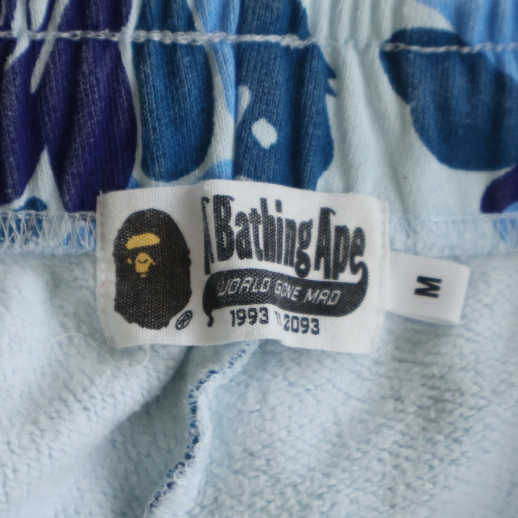 A BATHING APE(アベイシングエイプ) ABC CAMO SHARK SWEAT SHORTS カモシャークスウェットハーフパンツ ブルー 1M30-153-004