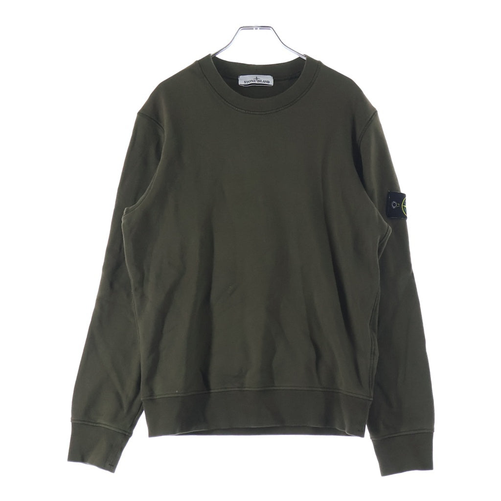 STONE ISLAND(ストーンアイランド) ORGANIC COTTON FLEECE ショルダーロゴワッペン コットン クルーネック長袖スウェットトレーナー カーキ K1S156100044S0051