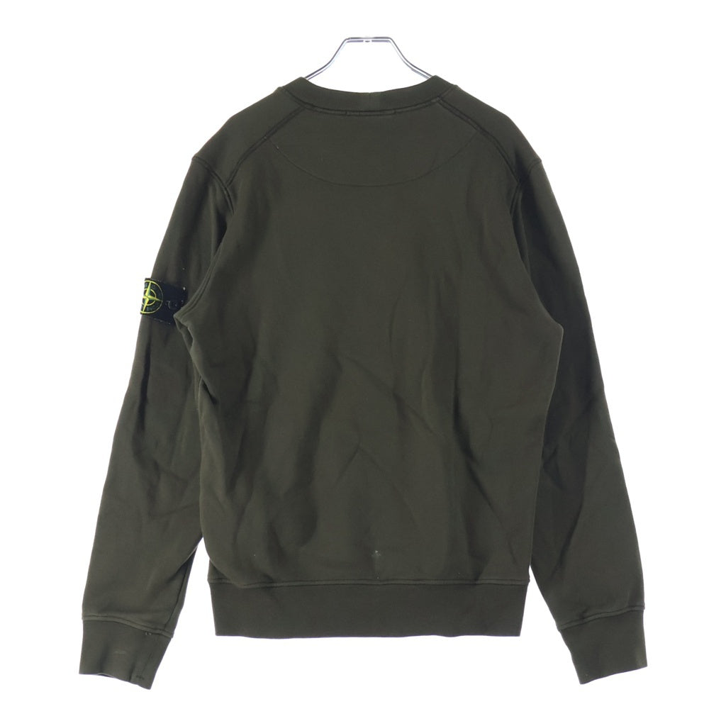 STONE ISLAND(ストーンアイランド) ORGANIC COTTON FLEECE ショルダーロゴワッペン コットン クルーネック長袖スウェットトレーナー カーキ K1S156100044S0051