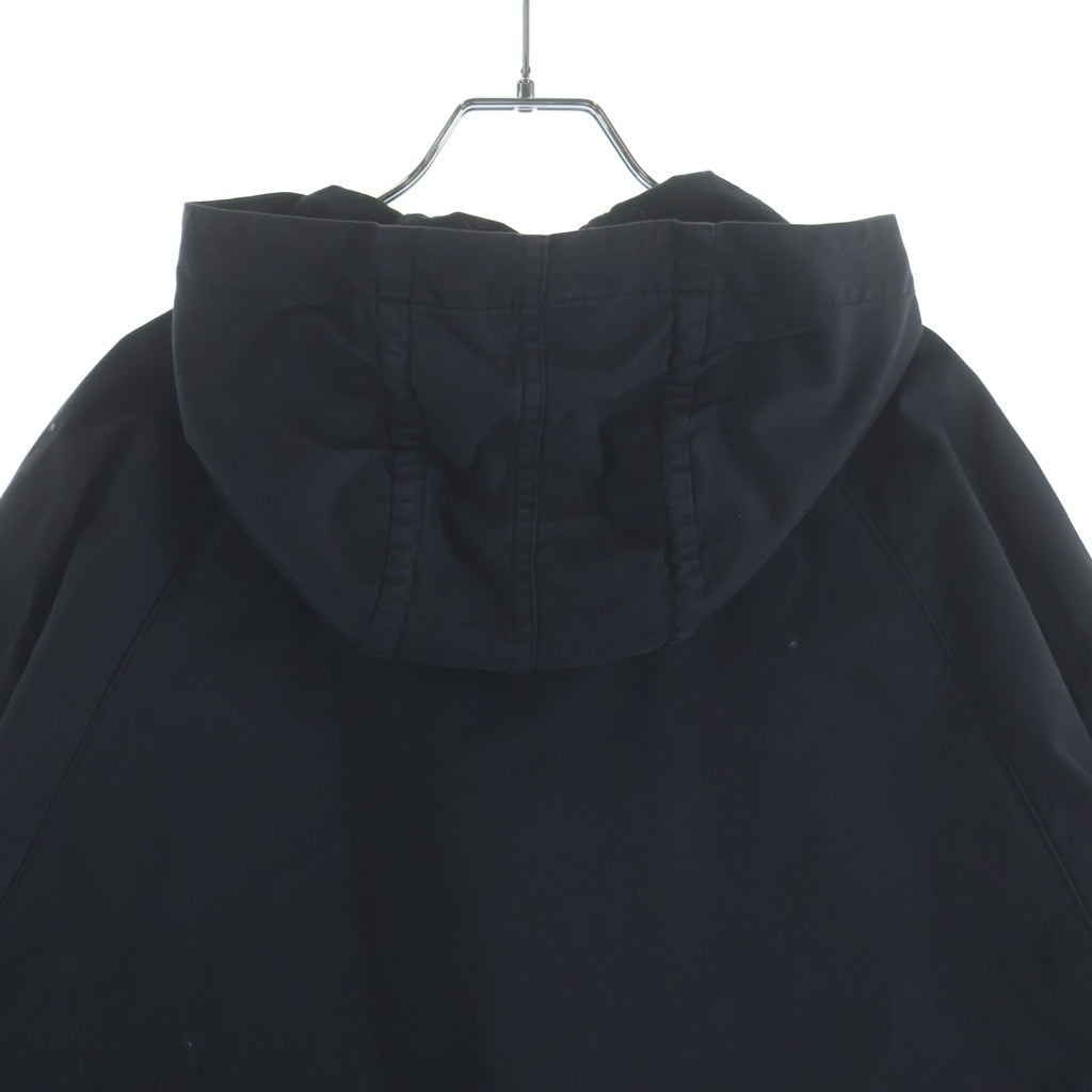 STONE ISLAND(ストーンアイランド) QUARTER ZIP POPOVER HOODED SMOCK ショルダーロゴワッペン クォータージップ プルオーバースモック ブラック 731510510