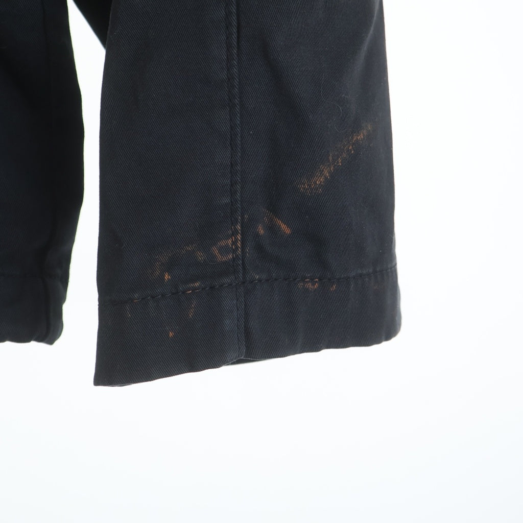 STONE ISLAND(ストーンアイランド) QUARTER ZIP POPOVER HOODED SMOCK ショルダーロゴワッペン クォータージップ プルオーバースモック ブラック 731510510