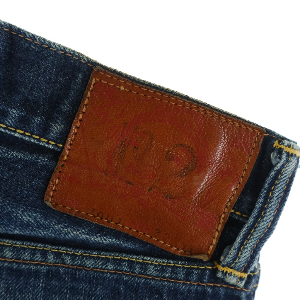 EVISU(エビス) 2001 No.2 カモメプリント ボタンフライ ストレートデニムパンツ インディゴ