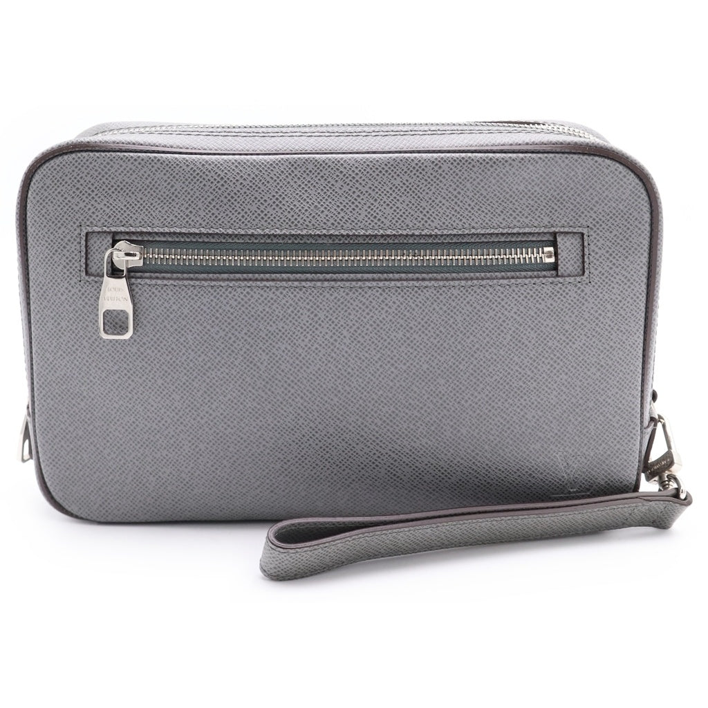 LOUIS VUITTON(ルイヴィトン) タイガ ポシェット カサイ LVロゴ レザーハンドバッグ クラッチバッグ グレー M33424 レディース