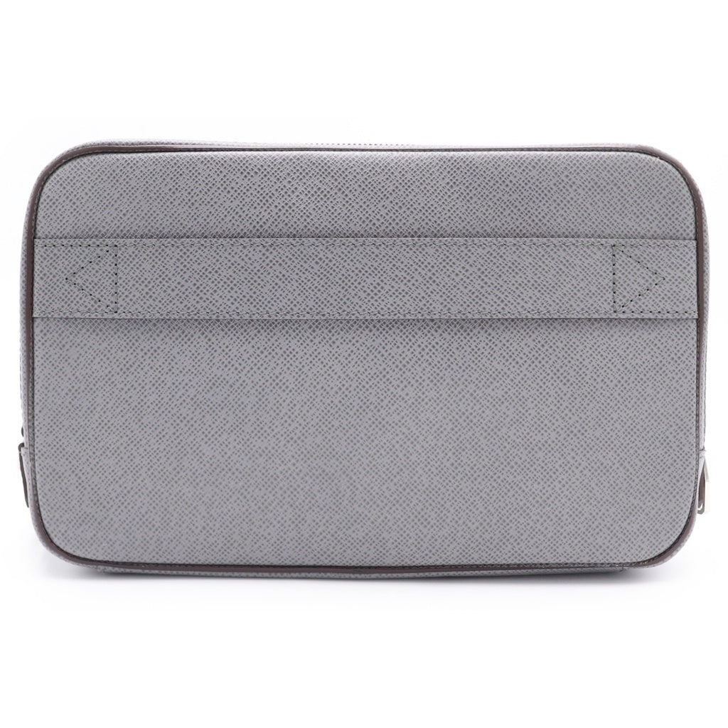 LOUIS VUITTON(ルイヴィトン) タイガ ポシェット カサイ LVロゴ レザーハンドバッグ クラッチバッグ グレー M33424 レディース
