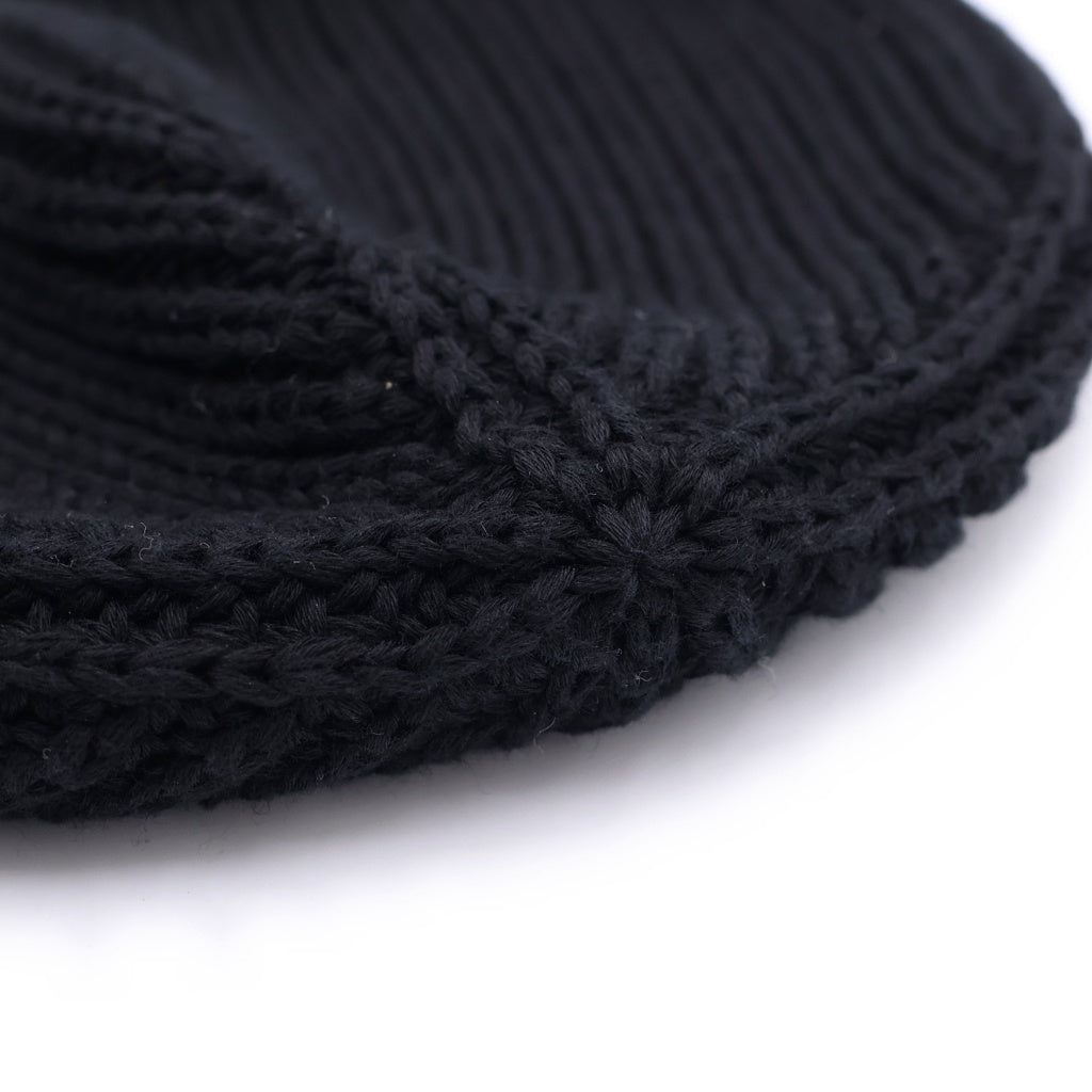 MONCLER(モンクレール) BERRETTO TRICOT HAT フロントロゴ ビーニー ニット帽 ブラック