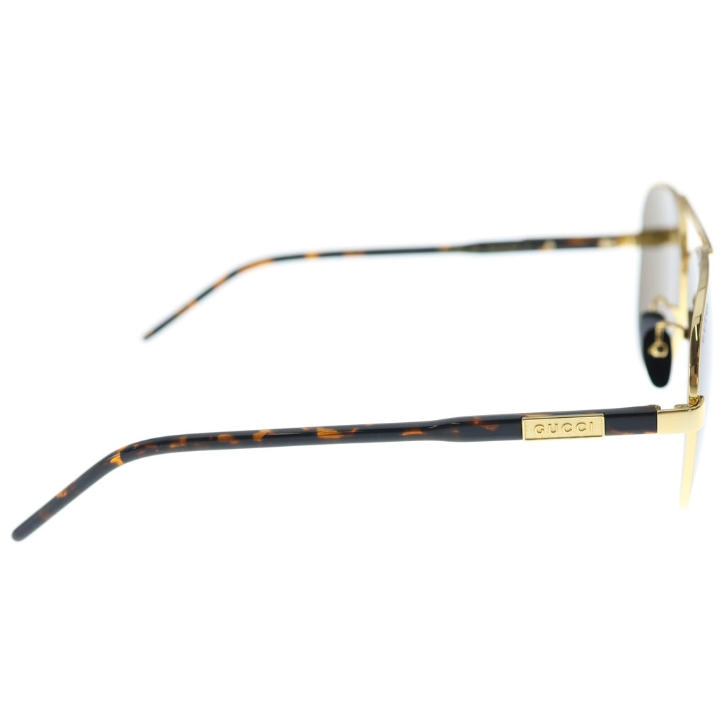 GUCCI(グッチ) サイドテンプルロゴ ウェリントンサングラス ゴールド GG1163S