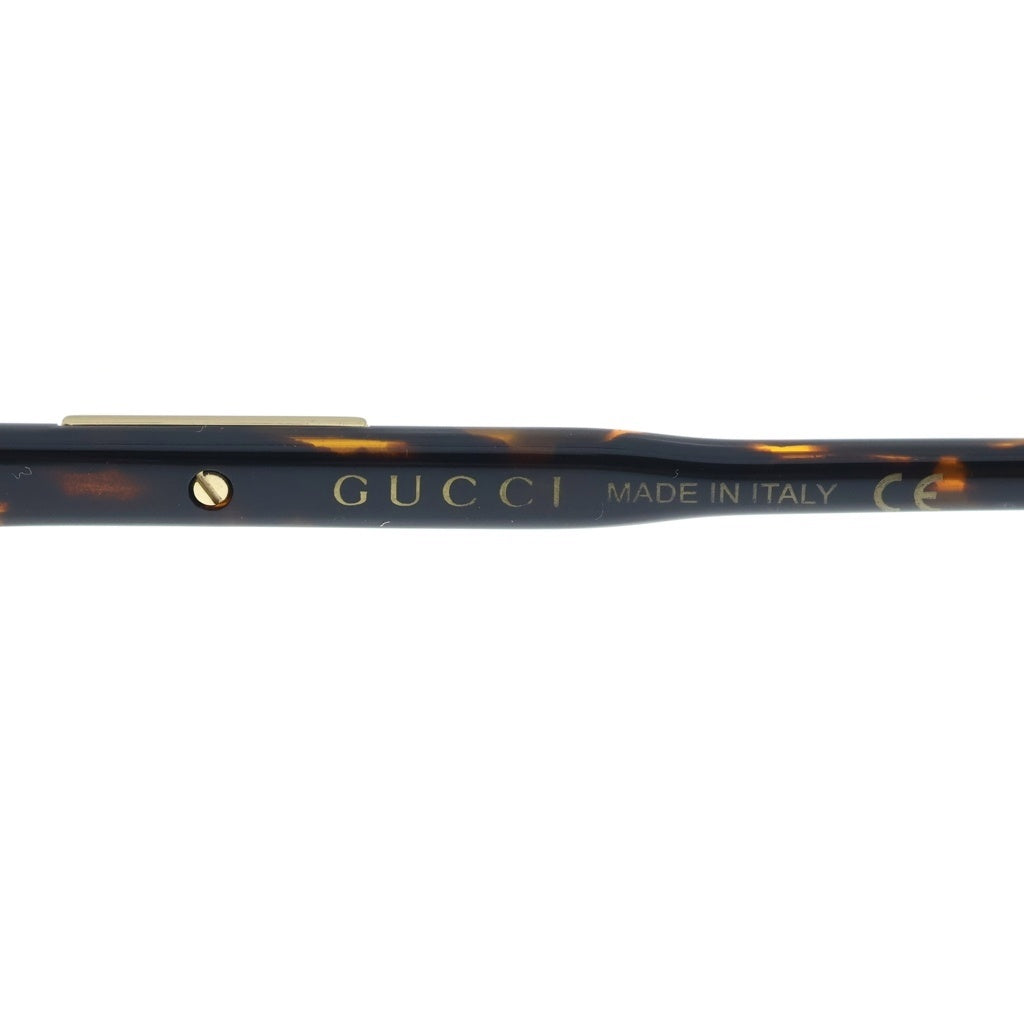 GUCCI(グッチ) サイドテンプルロゴ ウェリントンサングラス ゴールド GG1163S