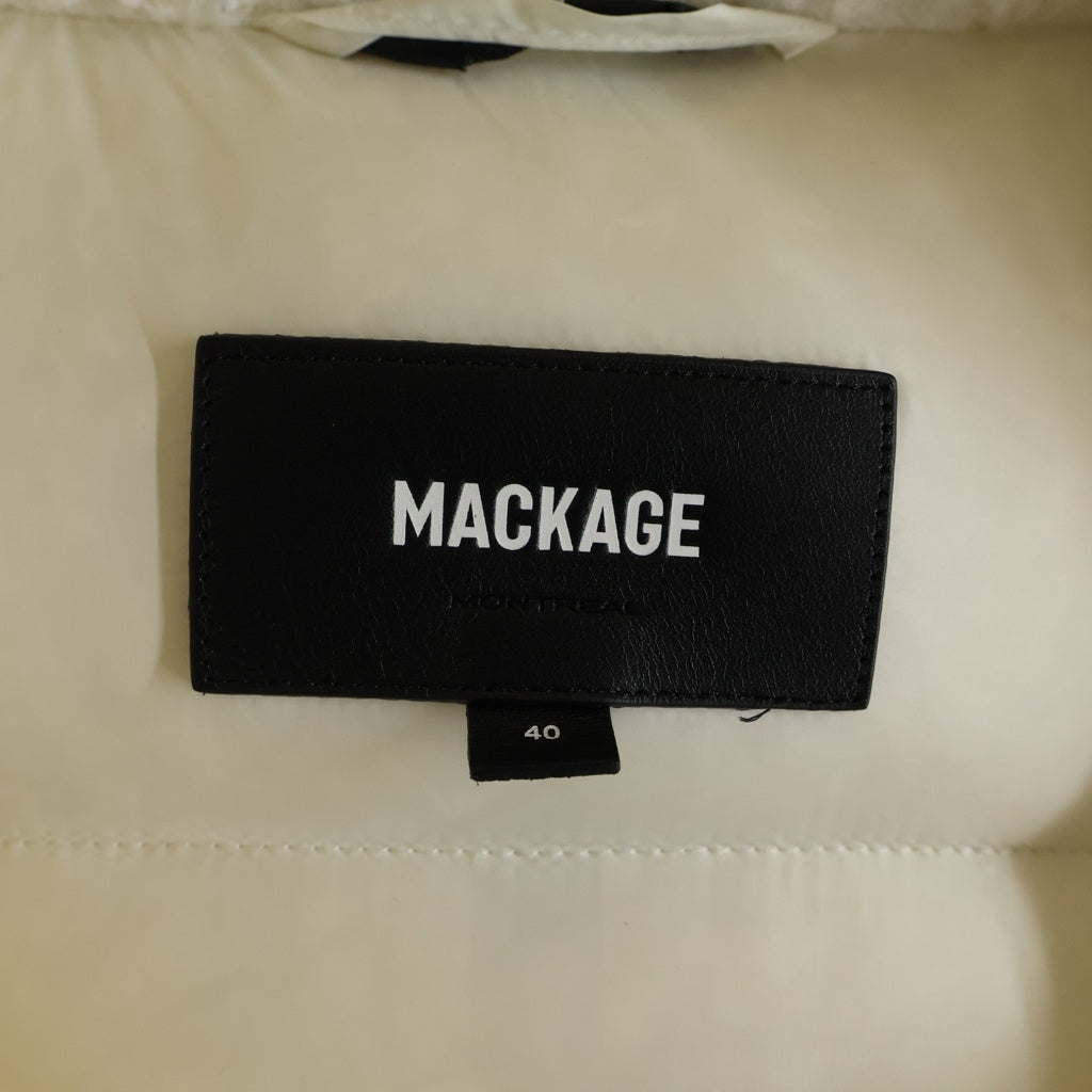 MACKAGE(マッカージュ) ADRIAN アドリアン ボアフーデッドダウンジャケット ホワイト 10122226-2A