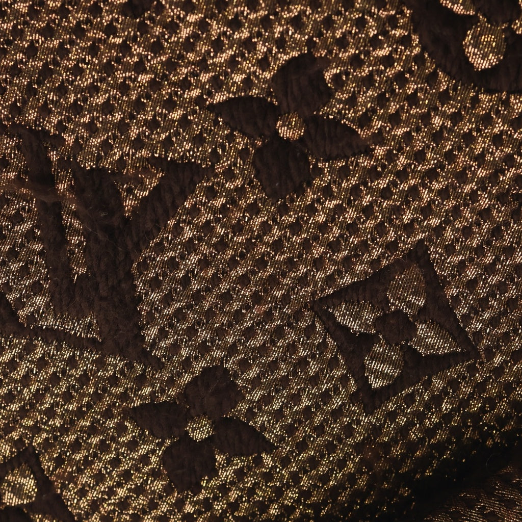 LOUIS VUITTON(ルイヴィトン) エシャルプ ロゴマニア シャイン ウールフリンジマフラー ブラウン M71383 レディース