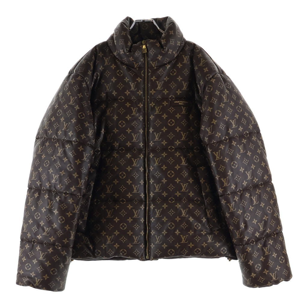 LOUIS VUITTON(ルイヴィトン) 26SS モノグラム総柄 ラムレザーパファーダウンジャケット ブラウン 1AJVGT