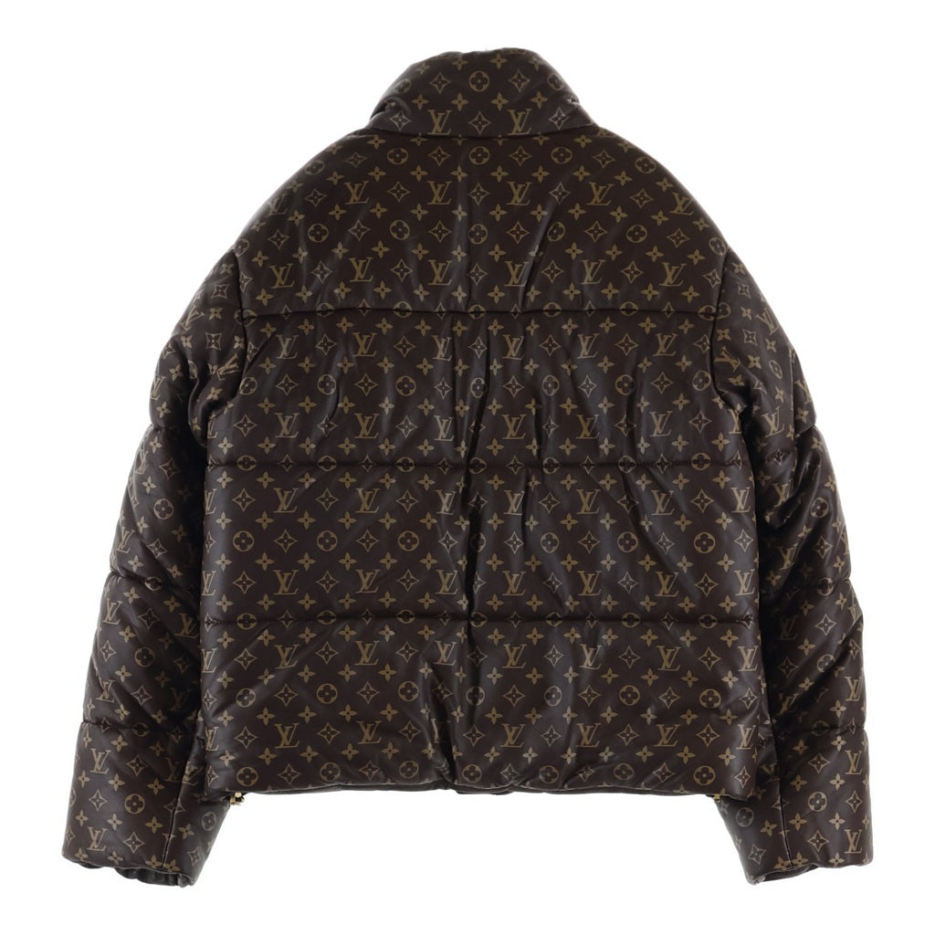 LOUIS VUITTON(ルイヴィトン) 26SS モノグラム総柄 ラムレザーパファーダウンジャケット ブラウン 1AJVGT