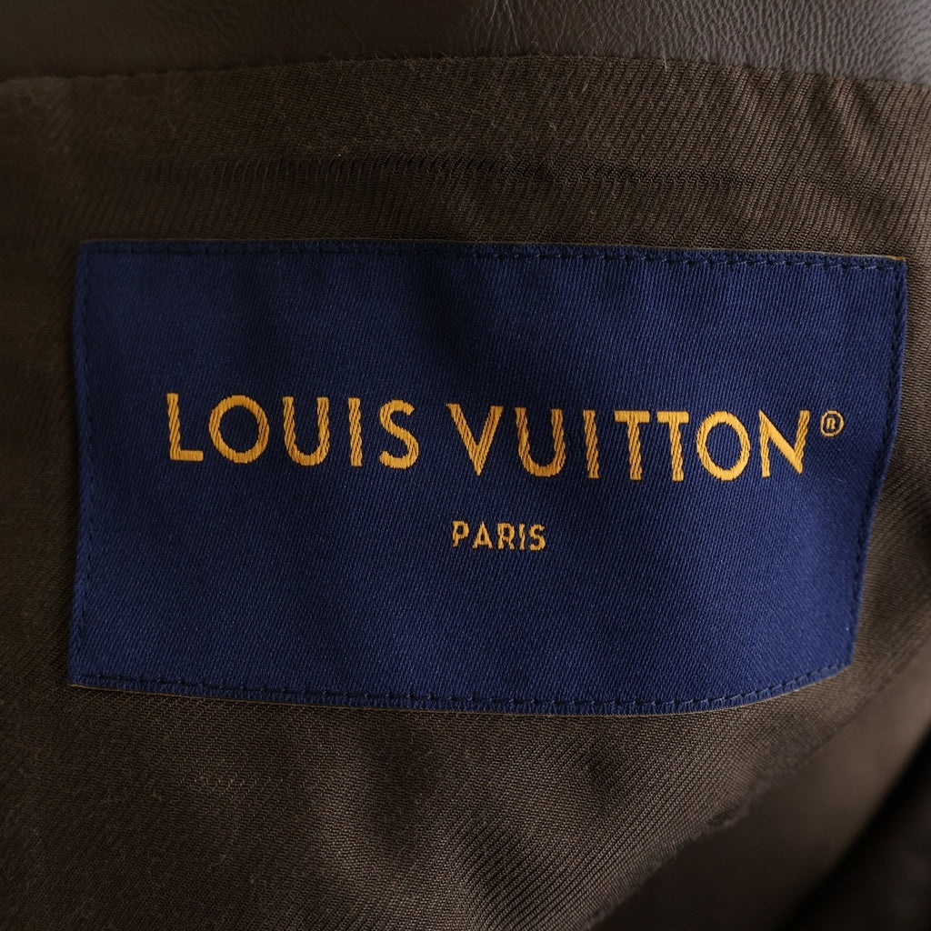LOUIS VUITTON(ルイヴィトン) 26SS モノグラム総柄 ラムレザーパファーダウンジャケット ブラウン 1AJVGT