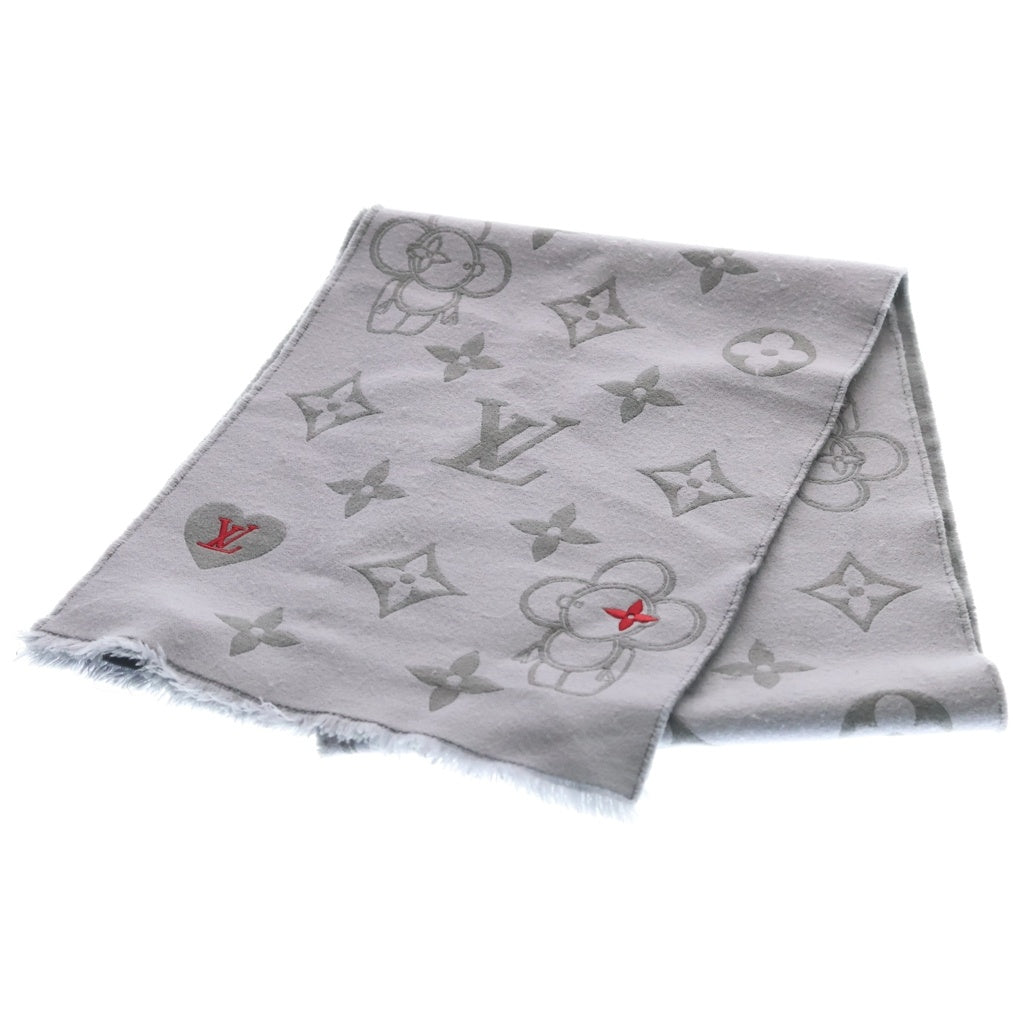 LOUIS VUITTON(ルイヴィトン) マフラー・ヴィヴィエンヌ CVD モノグラムロゴ ウールマフラー グレー レディース