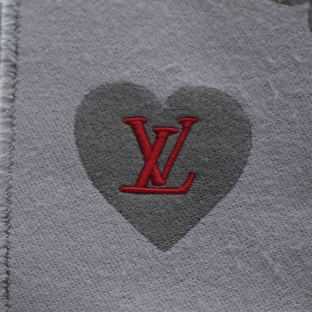 LOUIS VUITTON(ルイヴィトン) マフラー・ヴィヴィエンヌ CVD モノグラムロゴ ウールマフラー グレー レディース