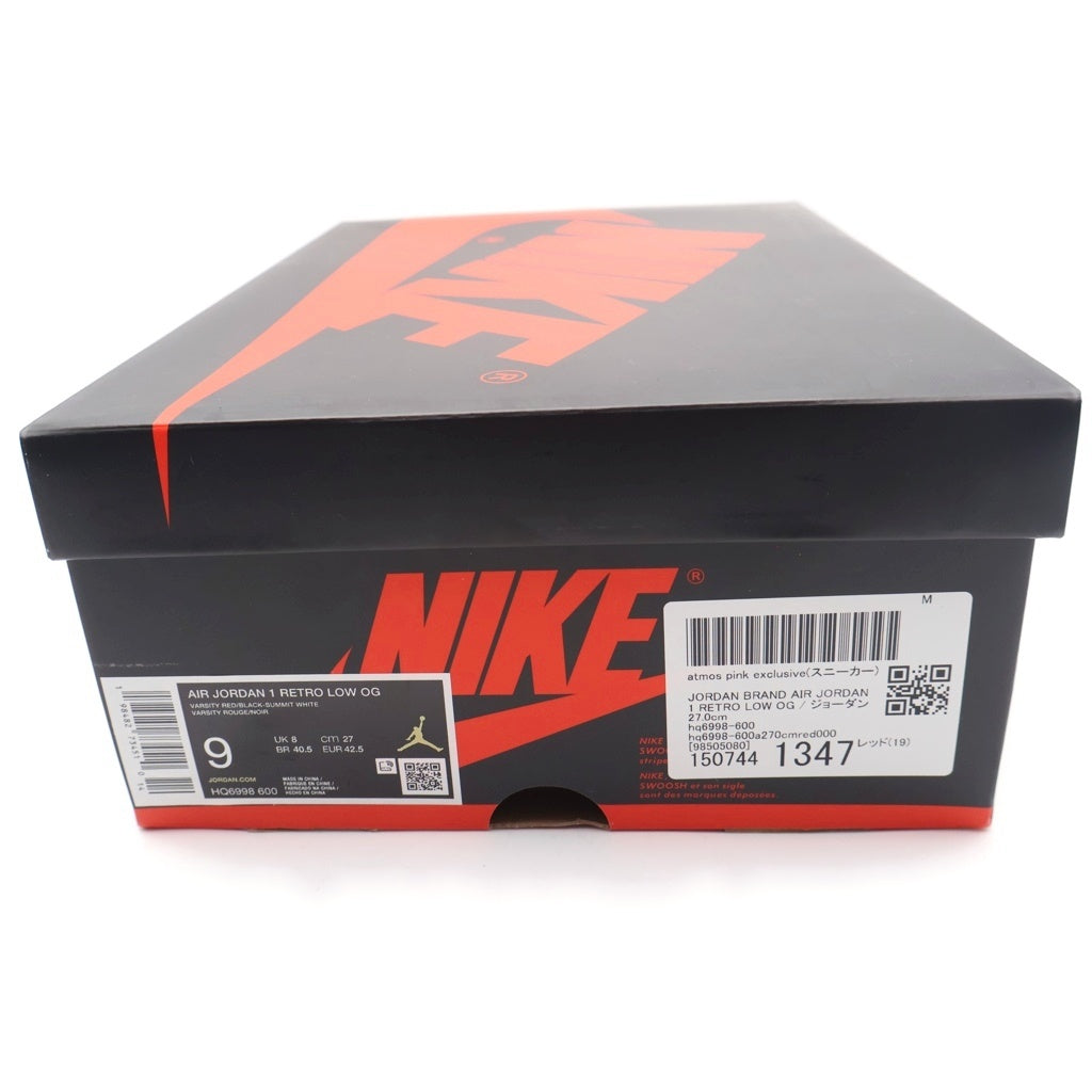 NIKE(ナイキ) Air Jordan 1 Retro Low OG Chicago エアジョーダン1 レトロ ロー OG シカゴ ローカットスニーカー US9/27cm レッド HQ6998-600