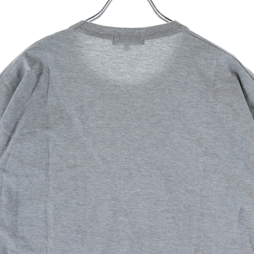 COMME des GARCONS HOMME(コムデギャルソンオム) 23SS ドット切り替えレイヤードデザイン クルーネック半袖Tシャツカットソー グレー HK-T005