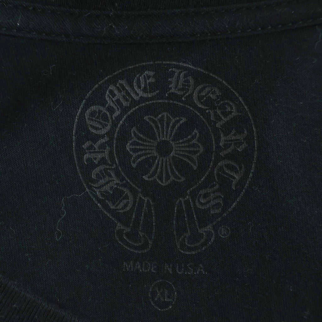 CHROME HEARTS(クロムハーツ) ホノルル限定 バックスクロール ハイビスカスプリント クルーネック長袖Tシャツカットソー ブラック
