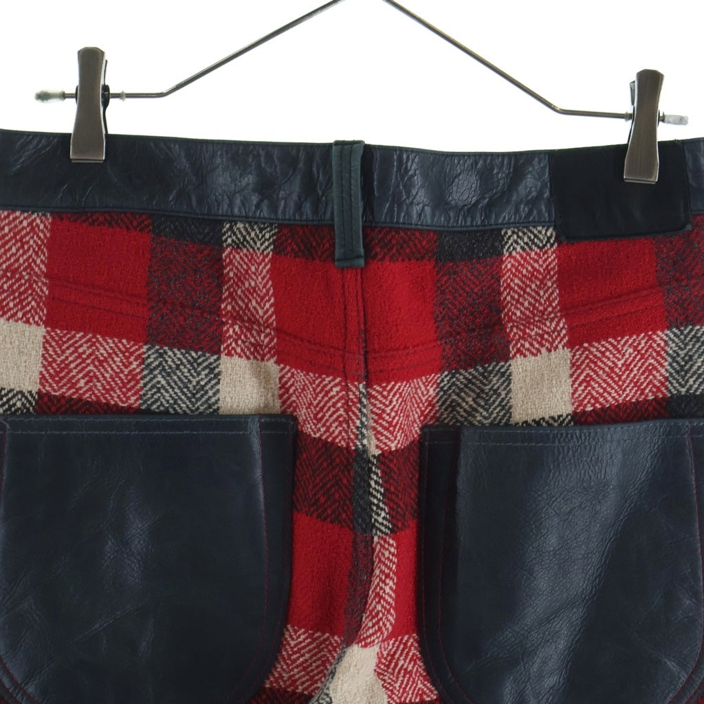 JUNYA WATANABE COMME des GARCONS(ジュンヤワタナベ コムデギャルソン) 13AW 異素材切替 デニムチェックパンツ レディース マルチカラー JL-P007