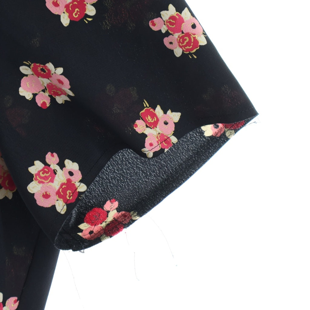 JUNYA WATANABE COMME des GARCONS(ジュンヤワタナベ コムデギャルソン) 17SS 総花柄 半袖開襟ワンピース レディース ブラック JS-O009