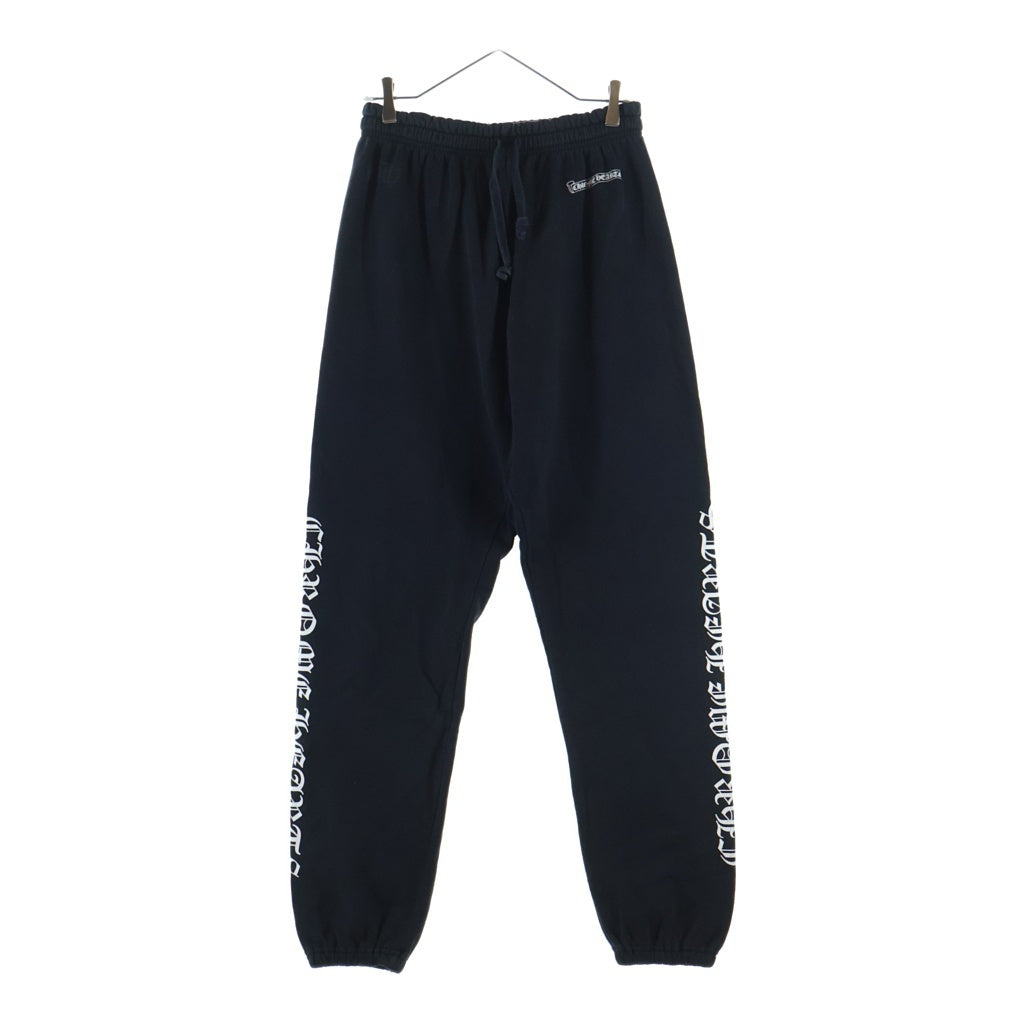 CHROME HEARTS(クロムハーツ) SWTSHRT PANTS フロントスクロールラベル 再度ロゴプリント スウェットパンツ ブラック