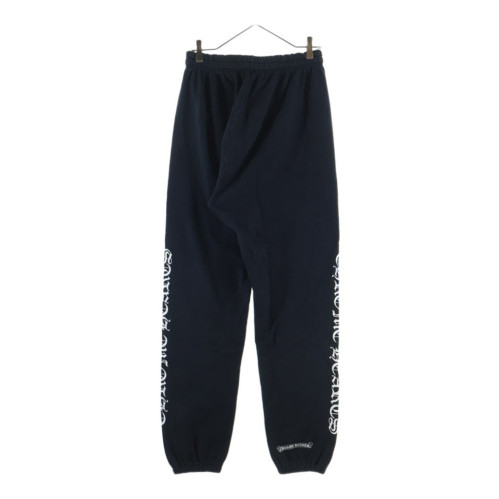 CHROME HEARTS(クロムハーツ) SWTSHRT PANTS フロントスクロールラベル 再度ロゴプリント スウェットパンツ ブラック