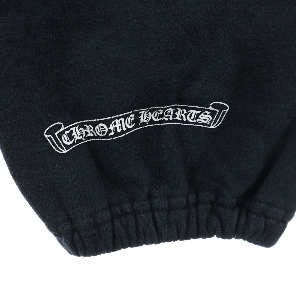 CHROME HEARTS(クロムハーツ) SWTSHRT PANTS フロントスクロールラベル 再度ロゴプリント スウェットパンツ ブラック