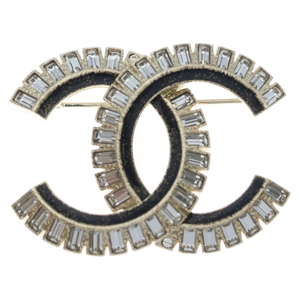 CHANEL(シャネル) ココマーク ラインストーン ブローチ ゴールド ABC335 B15468 レディース