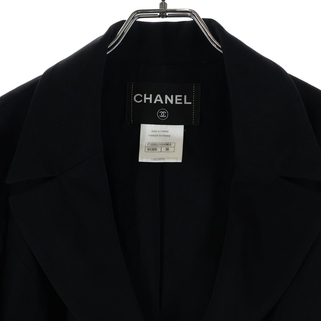 CHANEL シャネル ココボタン ジャケット CHANEL(シャネル) ココマークボタン テーラードジャケット ブラック