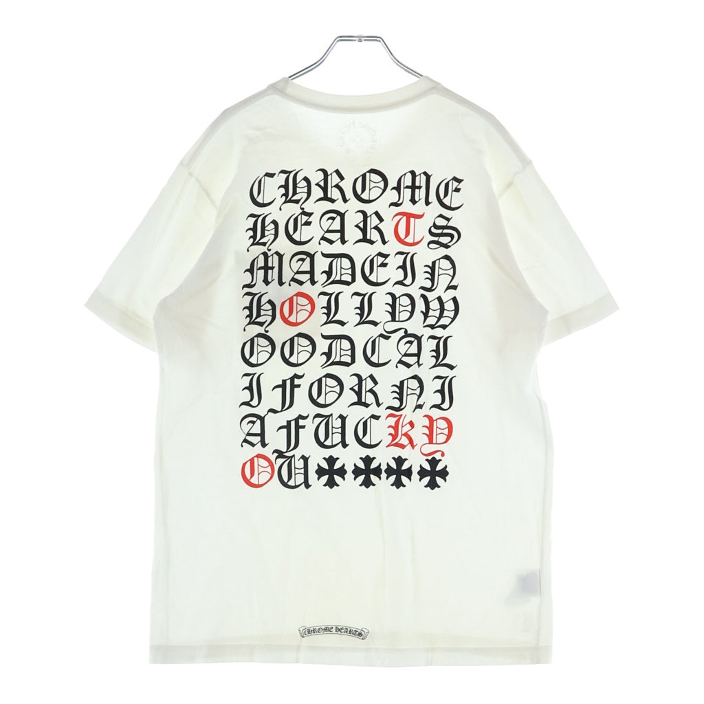 CHROME HEARTS(クロムハーツ) MADE IN HOLLYWOOD TEE メイドインハリウッド 両面プリントクルーネック半袖Tシャツカットソー ホワイト