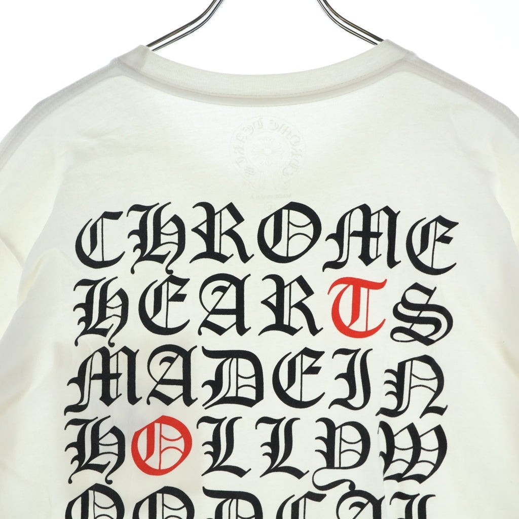 CHROME HEARTS(クロムハーツ) MADE IN HOLLYWOOD TEE メイドインハリウッド 両面プリントクルーネック半袖Tシャツカットソー ホワイト