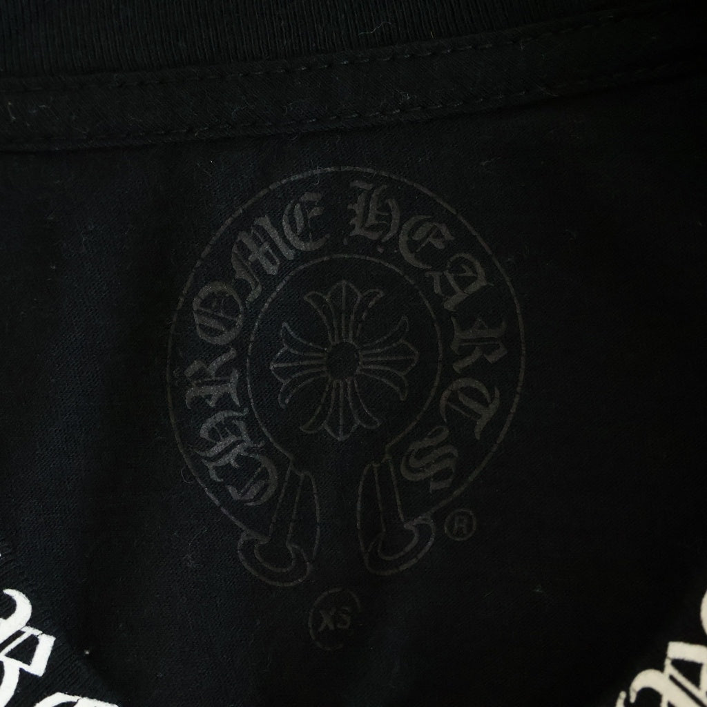 CHROME HEARTS(クロムハーツ) Neck Logo S/S TEE CHクロスプリント クルーネック半袖Tシャツカットソー ブラック