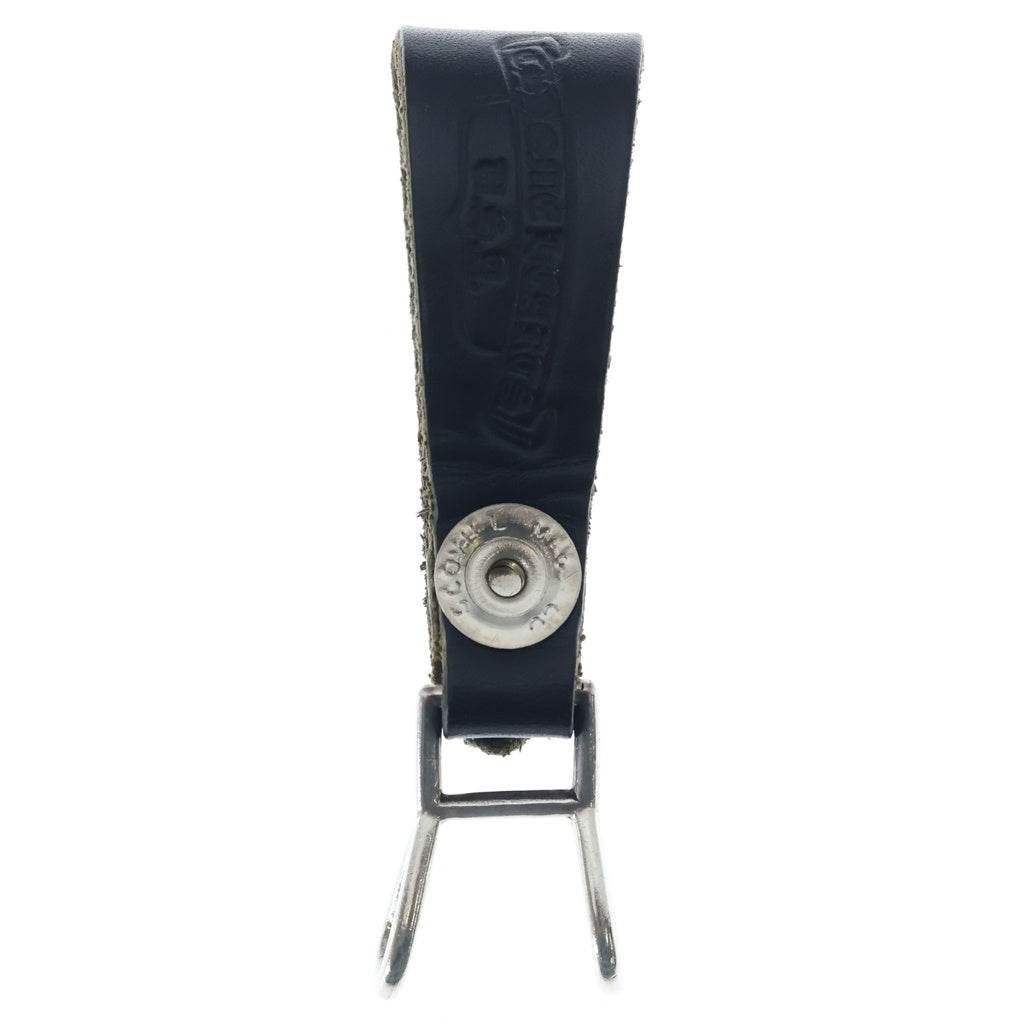CHROME HEARTS(クロムハーツ) BELT LOOP ハートボタンレザーベルトループ シルバー/ブラック