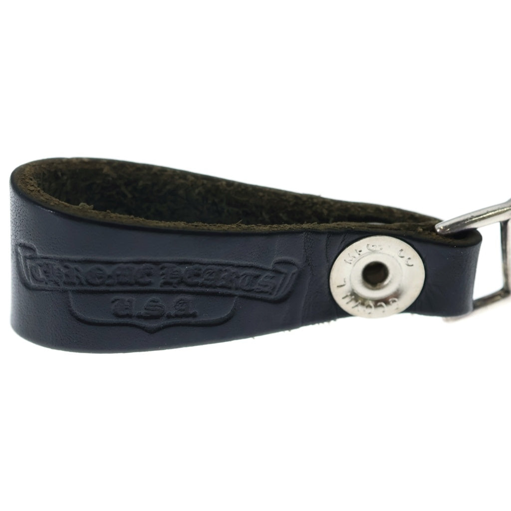 CHROME HEARTS(クロムハーツ) BELT LOOP ハートボタンレザーベルトループ シルバー/ブラック