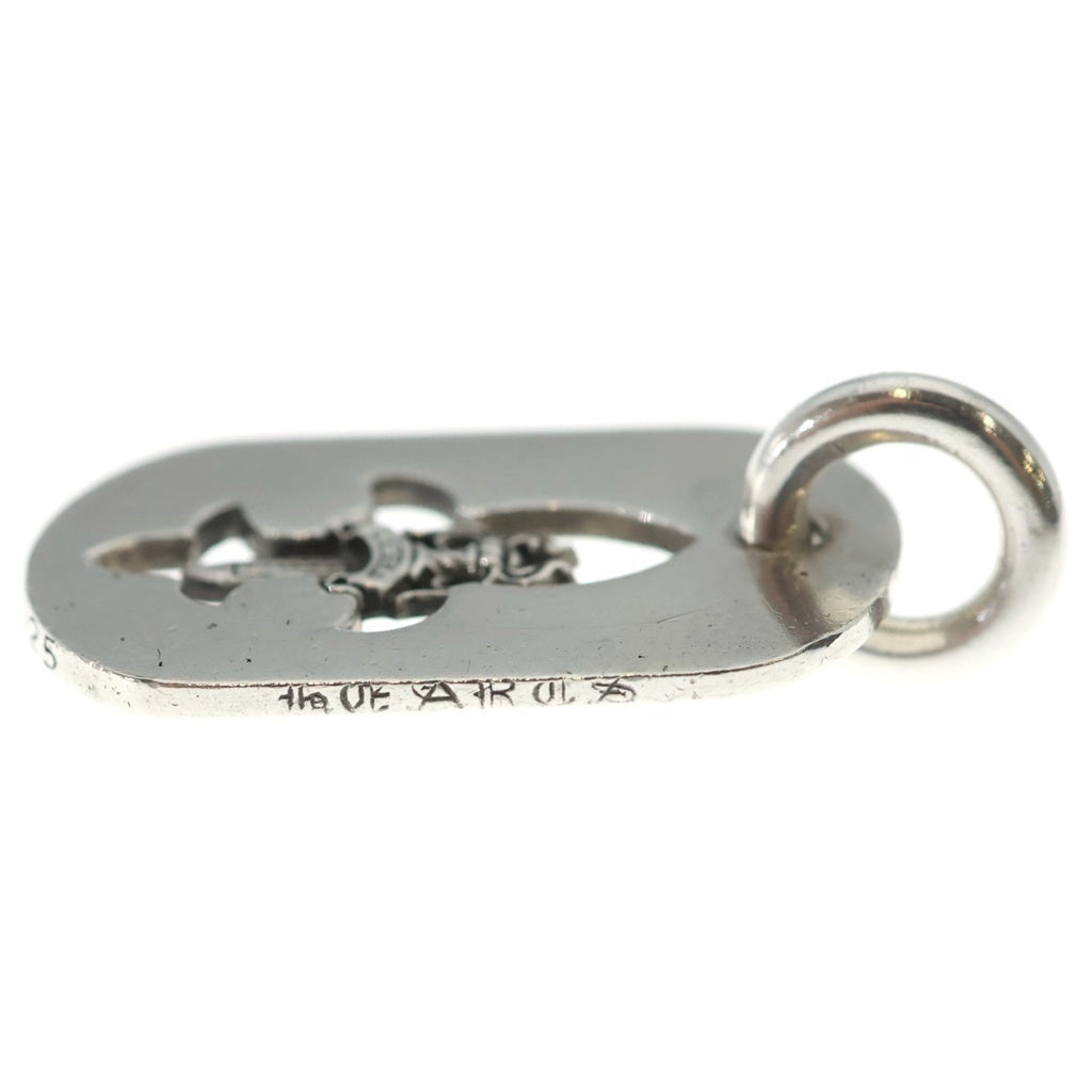 CHROME HEARTS(クロムハーツ) D TAG SML FLE DAG フレアダガー スモールドッグタグ ネックレストップ シルバー
