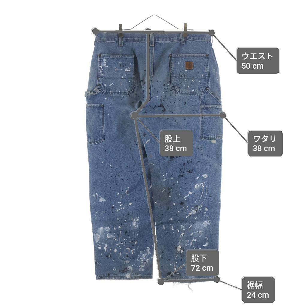 CARHARTT(カーハート) Double Knee Denim Work Pants ダブルニー ジップフライ ペインテッド デニムパンツ インディゴ