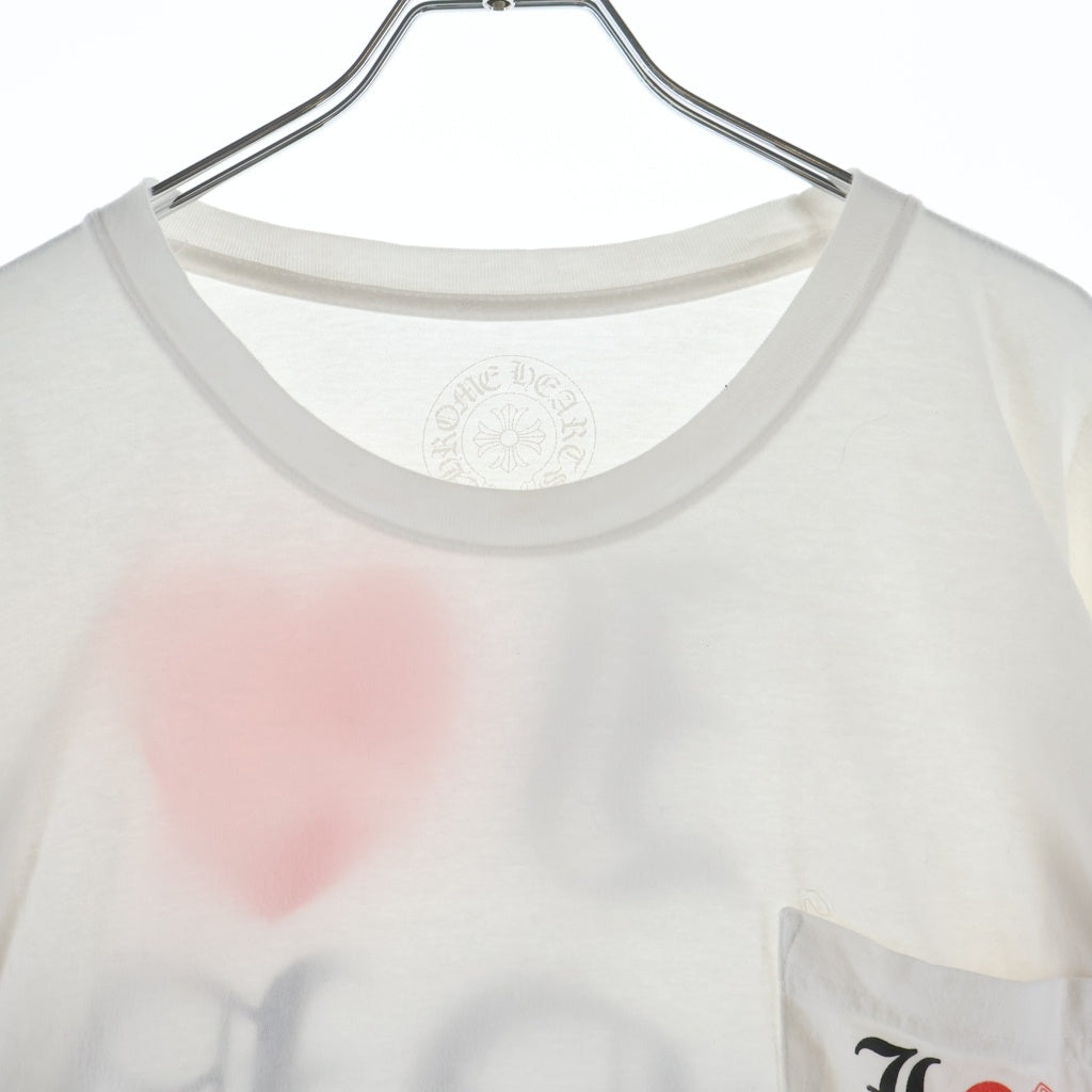 CHROME HEARTS(クロムハーツ) I LOVE NY L/S TEE 両面プリント クルーネック長袖Tシャツカットソー ホワイト