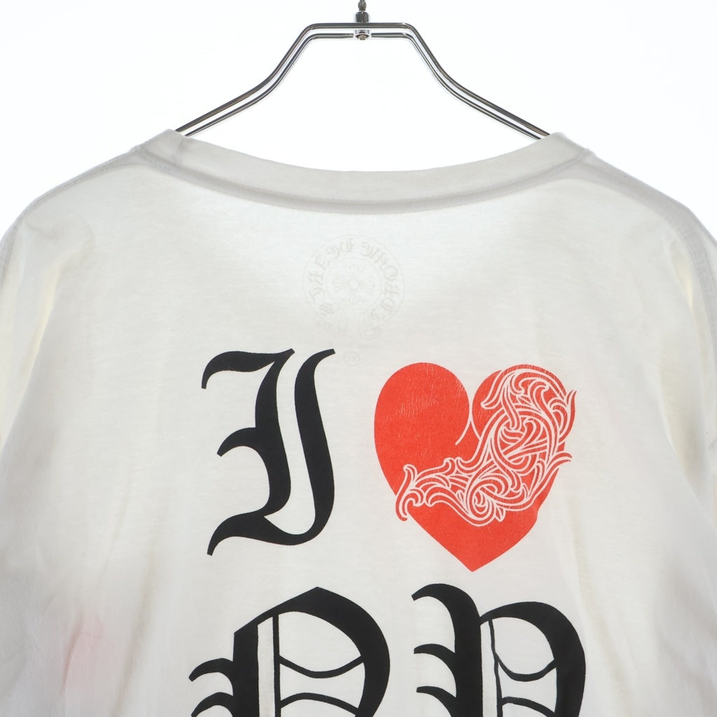 CHROME HEARTS(クロムハーツ) I LOVE NY L/S TEE 両面プリント クルーネック長袖Tシャツカットソー ホワイト