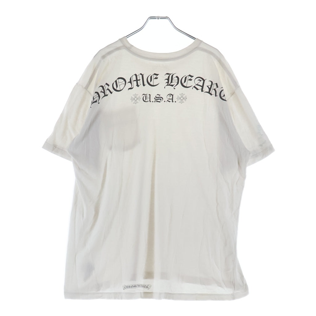 CHROME HEARTS(クロムハーツ) Back Arch Logo USA S/S TEE バックアーチロゴ クルーネック半袖Tシャツカットソー ホワイト