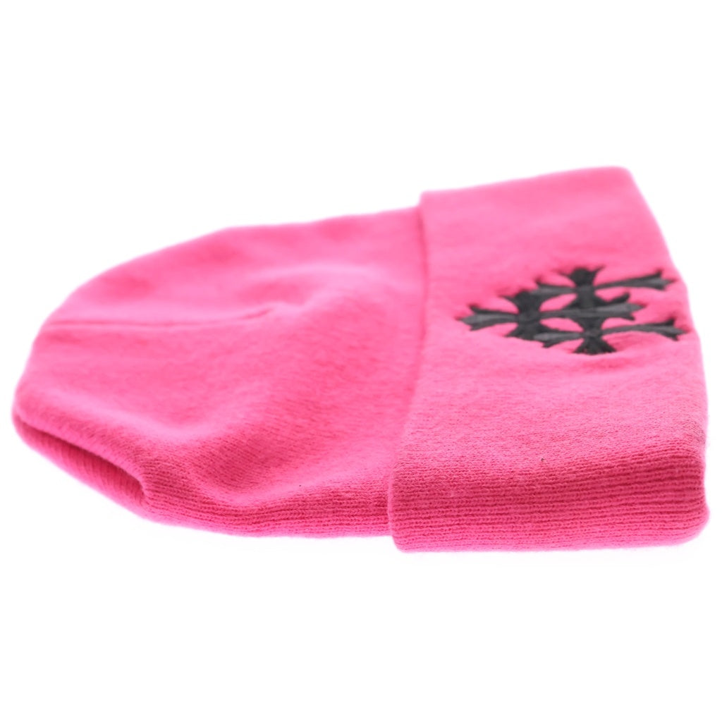 CHROME HEARTS(クロムハーツ) Cemetery Cross Beanie Neon Pink セメタリークロスパッチ ビーニー ニット帽 ピンク